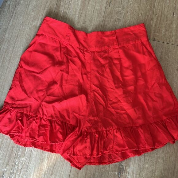 The Kermist • K Kemi cherry red ruffled high waisted shorts - Picture 4 of 7